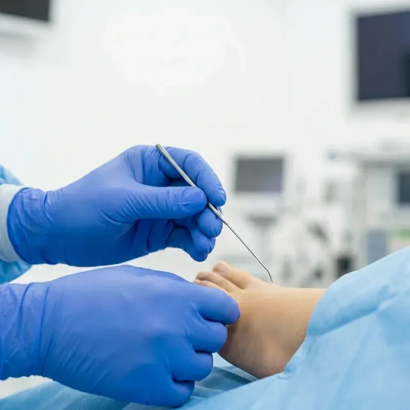 Cirugía de la uña encarnada y onicocriptosis